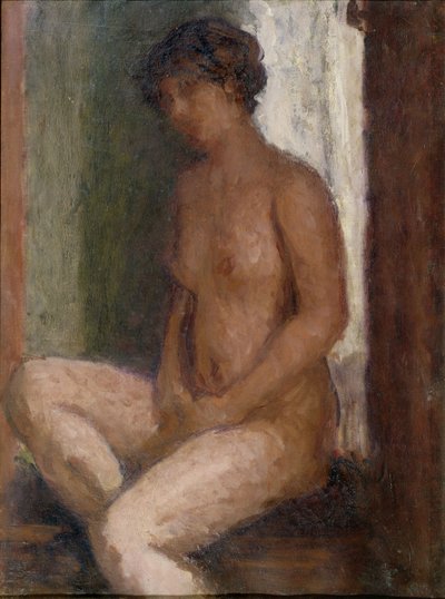 Desnudo sentado contra la luz de Roderic O Conor